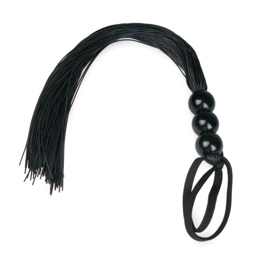 Черная силиконовая плеть Silicone Whip - 32 см. - Easy toys - купить с доставкой в Северске