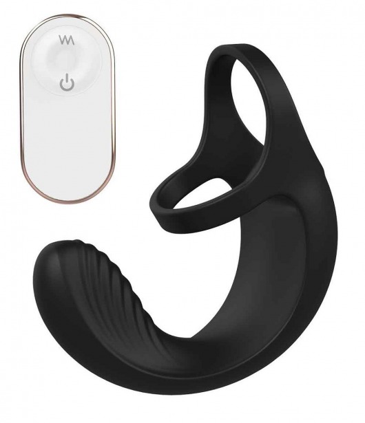Черный анальный стимулятор с эрекционными кольцами Remote Couple Teaser - Dream Toys - в Северске купить с доставкой