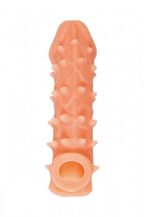 Телесная закрытая насадка с пупырышками Cock Sleeve Size M - 15,6 см. - KOKOS - в Северске купить с доставкой