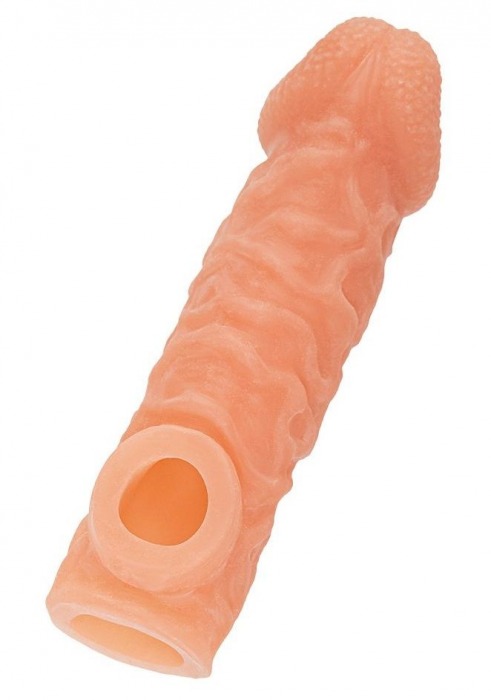 Телесная закрытая насадка с шершавой головкой Cock Sleeve Size M - 15,6 см. - KOKOS - в Северске купить с доставкой