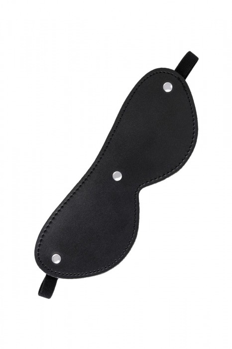 Черная кожаная маска Anonymo с мягким подкладом - ToyFa - купить с доставкой в Северске