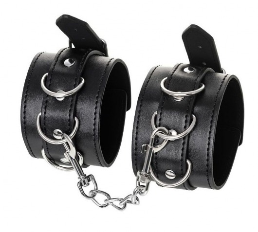 Черные оковы Anonymo из искусственной кожи - ToyFa - купить с доставкой в Северске