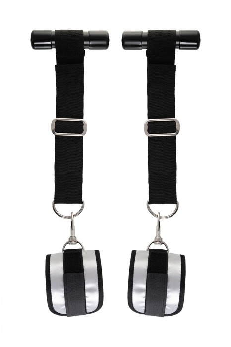 Черно-серебристые фиксаторы для рук на дверь Anonymo - ToyFa - купить с доставкой в Северске