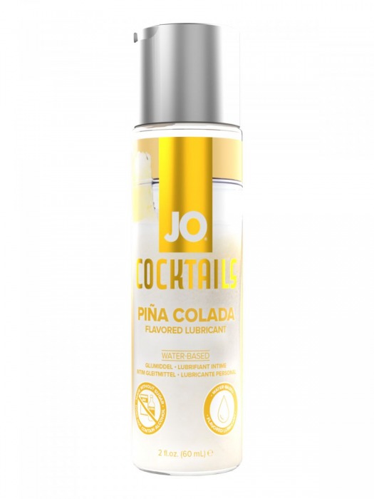 Вкусовой лубрикант на водной основе JO Cocktails Pina Colada - 60 мл. - System JO - купить с доставкой в Северске