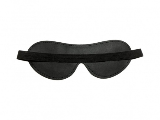 Черная лаковая маска на глаза из эко-кожи - БДСМ Арсенал - купить с доставкой в Северске