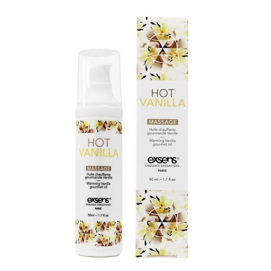 Разогревающее массажное масло с ароматом ванили Gourmet Hot Vanilla - 50 мл. - Exsens - купить с доставкой в Северске