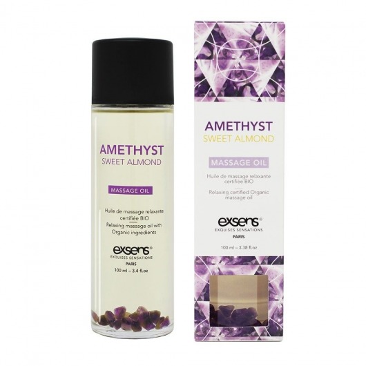 Органическое массажное масло AMETHYST SWEET ALMOND - 100 мл. - Exsens - купить с доставкой в Северске