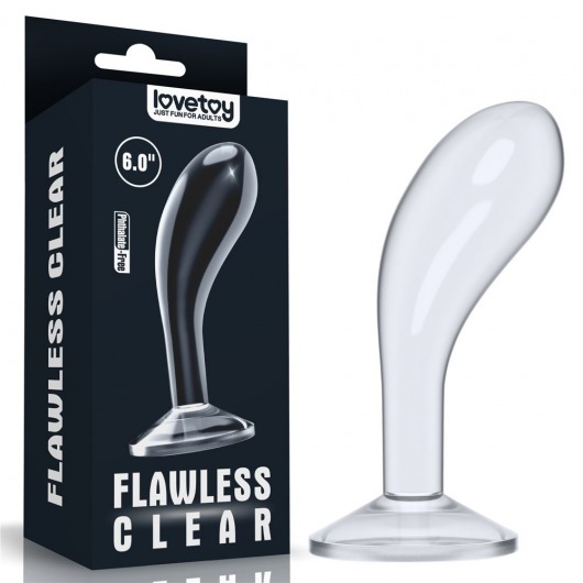 Прозрачный стимулятор простаты Flawless Clear Prostate Plug - 15 см. - Lovetoy - в Северске купить с доставкой