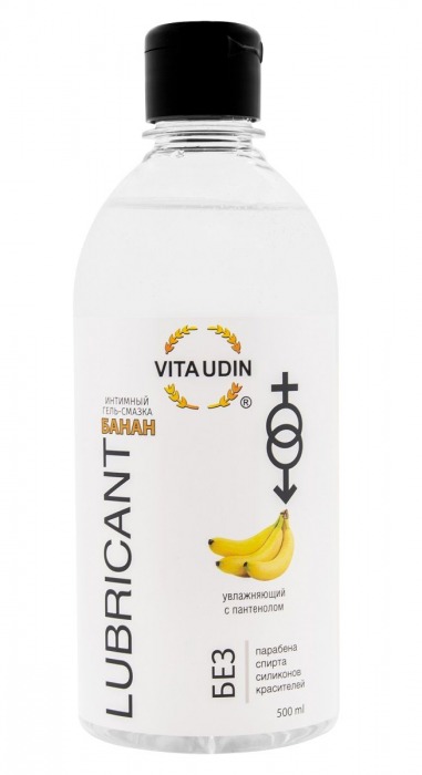 Интимный гель-смазка на водной основе VITA UDIN с ароматом банана - 500 мл. - VITA UDIN - купить с доставкой в Северске
