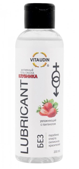 Интимный гель-смазка на водной основе VITA UDIN с ароматом клубники - 200 мл. - VITA UDIN - купить с доставкой в Северске