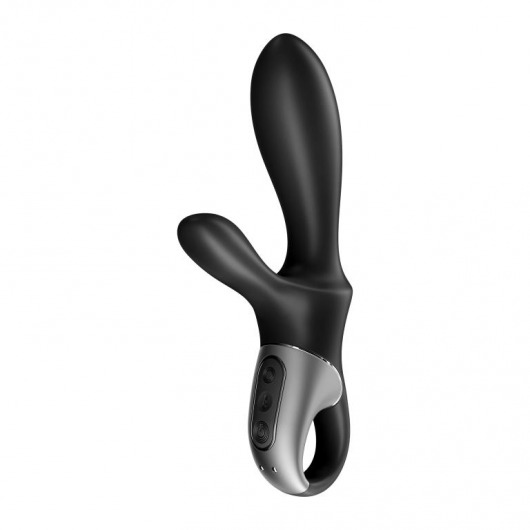 Черный анальный вибратор Heat Climax+ с функцией нагрева - 20,6 см. - Satisfyer - в Северске купить с доставкой