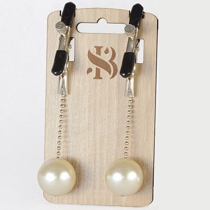 Зажимы на соски с бусинами под жемчуг Pearl - Sitabella - купить с доставкой в Северске