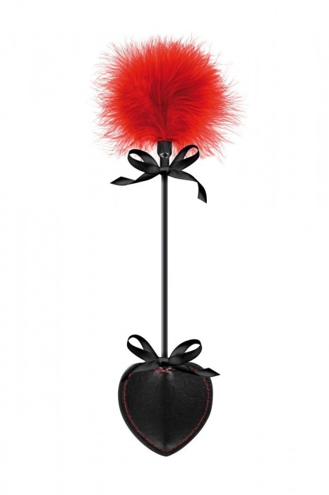 Стек с пуховкой Sweet Caress Feather Whip - 44 см. - Sweet Caress - купить с доставкой в Северске