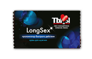 Пролонгирующий крем LongSex в одноразовой упаковке - 1,5 гр. - Биоритм - купить с доставкой в Северске