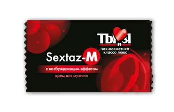 Возбуждающий крем Sextaz-M для мужчин в одноразовой упаковке - 1,5 гр. - Биоритм - купить с доставкой в Северске