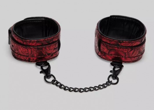 Красно-черные оковы Reversible Faux Leather Ankle Cuffs - Fifty Shades of Grey - купить с доставкой в Северске