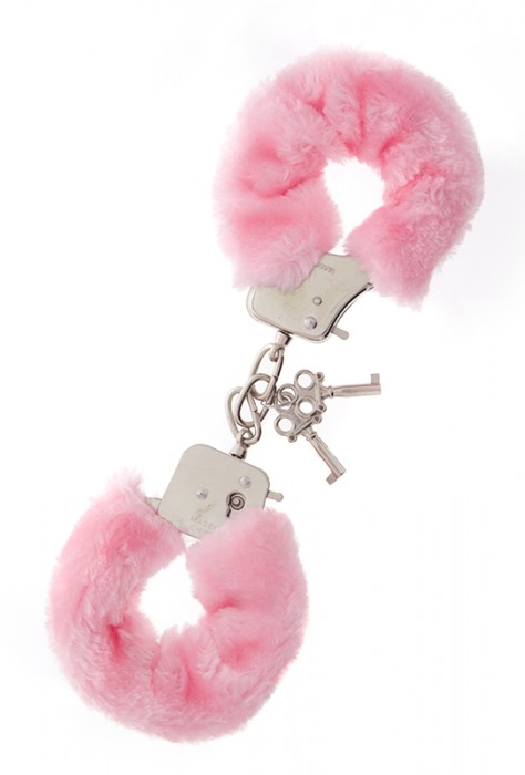 Металлические наручники с розовой меховой опушкой METAL HANDCUFF WITH PLUSH PINK - Dream Toys - купить с доставкой в Северске