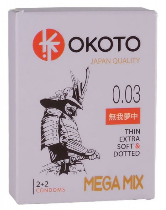 Набор из 4 презервативов OKOTO MegaMIX - Sitabella - купить с доставкой в Северске