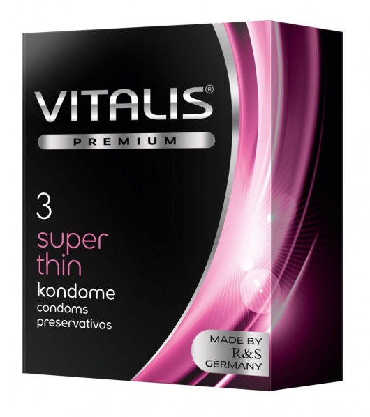 Ультратонкие презервативы VITALIS PREMIUM super thin - 3 шт. - Vitalis - купить с доставкой в Северске