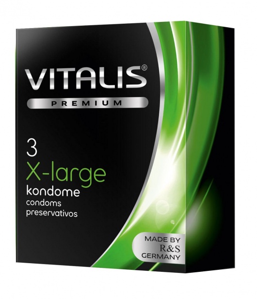 Презервативы увеличенного размера VITALIS PREMIUM x-large - 3 шт. - Vitalis - купить с доставкой в Северске