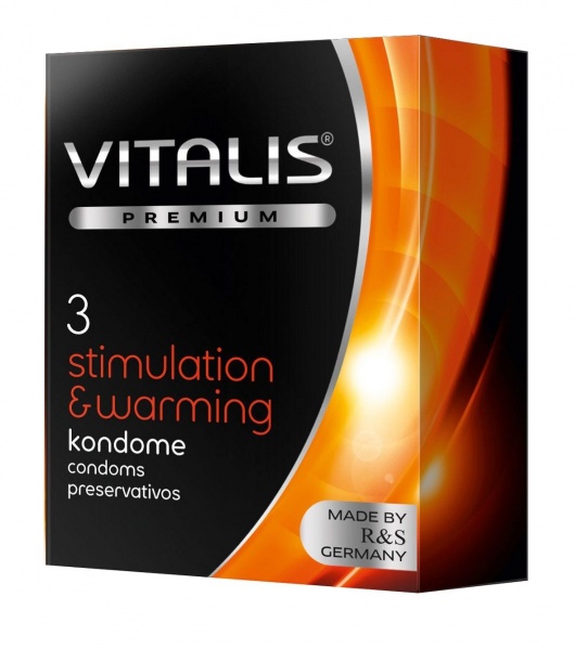 Презервативы VITALIS PREMIUM stimulation   warming с согревающим эффектом - 3 шт. - Vitalis - купить с доставкой в Северске