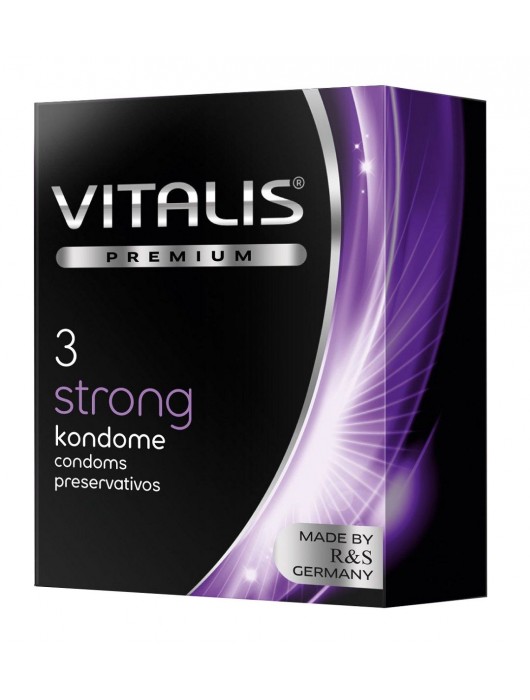 Презервативы с утолщенной стенкой VITALIS PREMIUM strong - 3 шт. - Vitalis - купить с доставкой в Северске