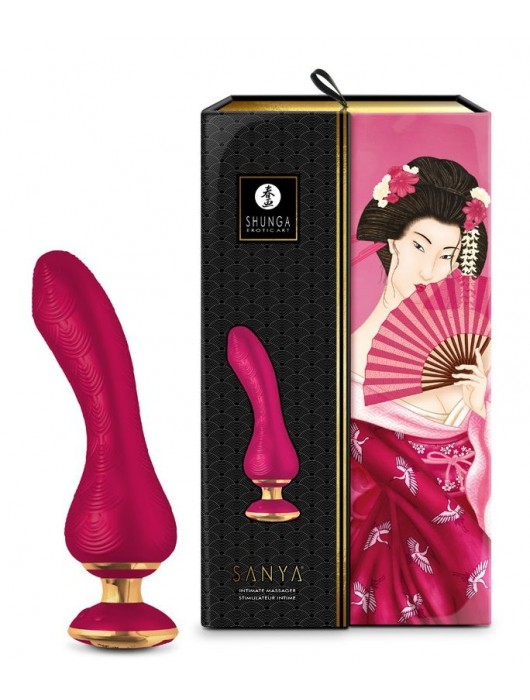 Малиновый вибростимулятор SANYA - 18,5 см. - Shunga