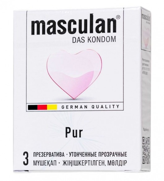 Супертонкие презервативы Masculan Pur - 3 шт. - Masculan - купить с доставкой в Северске
