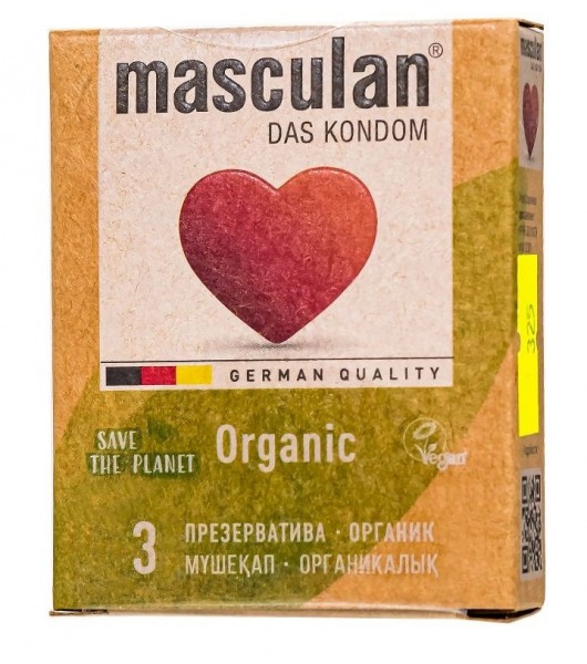 Экологически чистые презервативы Masculan Organic - 3 шт. - Masculan - купить с доставкой в Северске