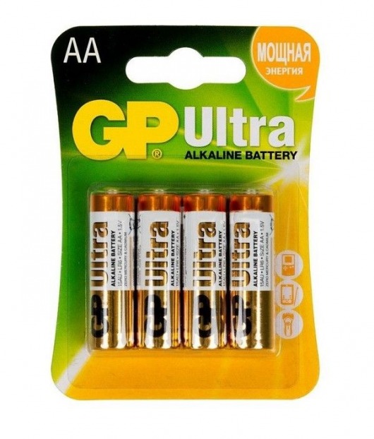 Батарейки алкалиновые GP Ultra Alkaline AA/LR6 - 4 шт. - Элементы питания - купить с доставкой в Северске