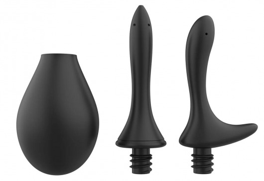 Черный анальный душ Nexus Anal Douche Set с 2 сменными насадками - Nexus Range - купить с доставкой в Северске