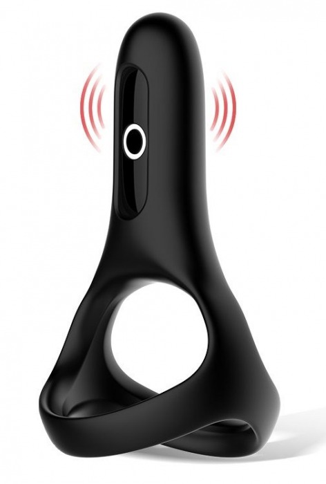 Черное виброкольцо Magic Motion Rise с подхватом мошонки - Magic Motion - в Северске купить с доставкой