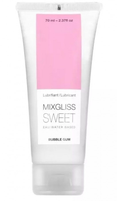 Смазка на водной основе Mixgliss Sweet с ароматом бабл-гам - 70 мл. - Mixgliss - купить с доставкой в Северске