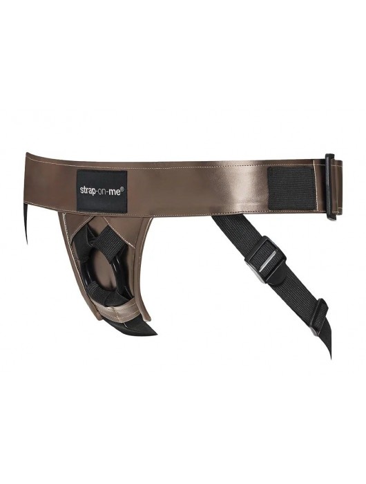Бронзовый пояс для насадок Curious Harness - Strap-on-me - купить с доставкой в Северске