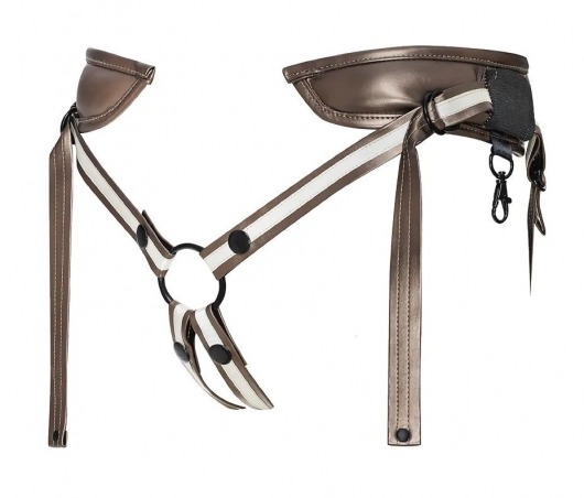 Бронзовый пояс для насадок Desirous Harness - Strap-on-me - купить с доставкой в Северске
