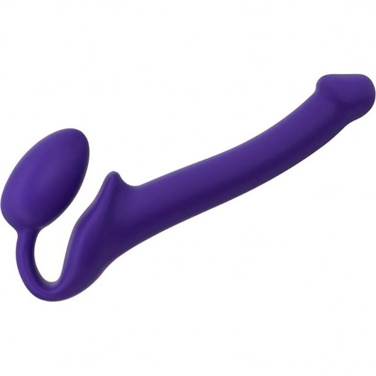 Фиолетовый безремневой страпон Silicone Bendable Strap-On - size S - Strap-on-me - купить с доставкой в Северске