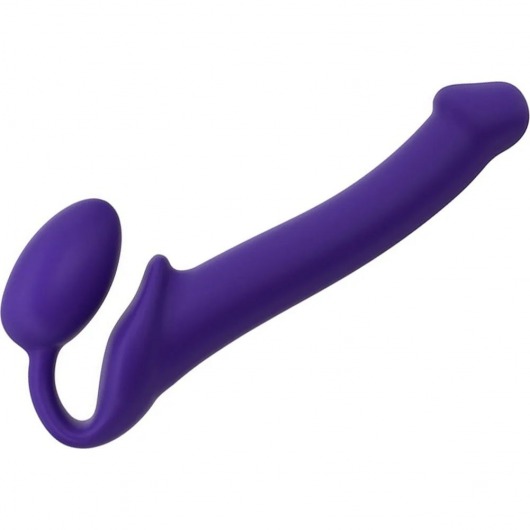 Фиолетовый безремневой страпон Silicone Bendable Strap-On - size M - Strap-on-me - купить с доставкой в Северске