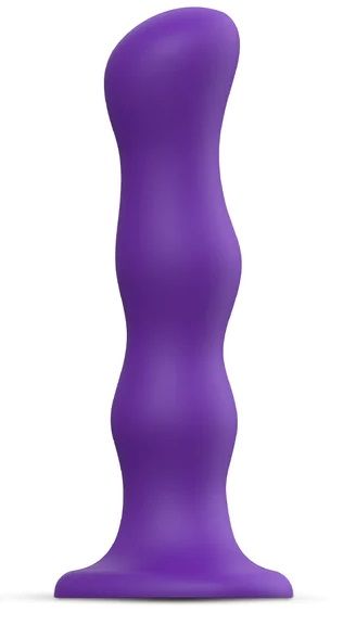 Фиолетовая насадка Strap-On-Me Dildo Geisha Balls size M - Strap-on-me - купить с доставкой в Северске