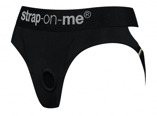 Черные трусики для насадок Heroine Lingerie Harness - size M - Strap-on-me - купить с доставкой в Северске
