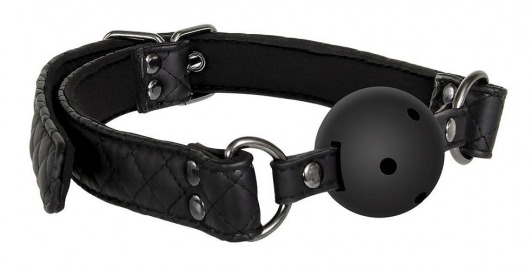 Черный кляп-шарик BALL GAG DIAMOND - Dream Toys - купить с доставкой в Северске