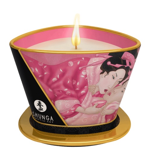 Массажная свеча Rose Petals с ароматом розы - 170 мл. - Shunga - купить с доставкой в Северске