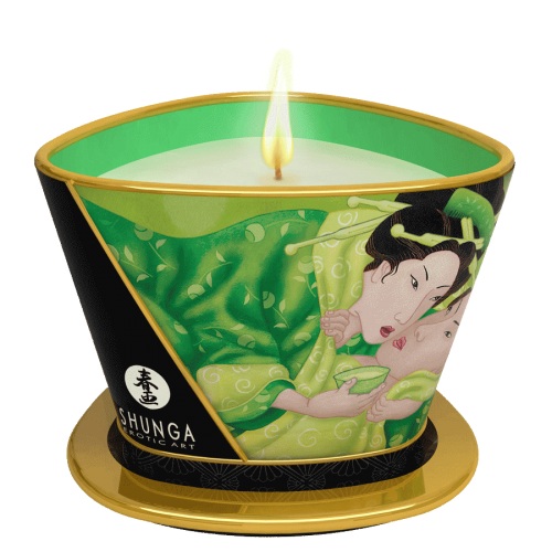 Массажная свеча Exotic Green Tea с ароматом зелёного чая - 170 мл. - Shunga - купить с доставкой в Северске