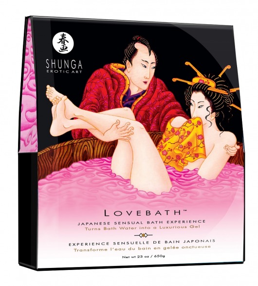 Соль для ванны Lovebath Dragon Fruit, превращающая воду в гель - 650 гр. - Shunga - купить с доставкой в Северске