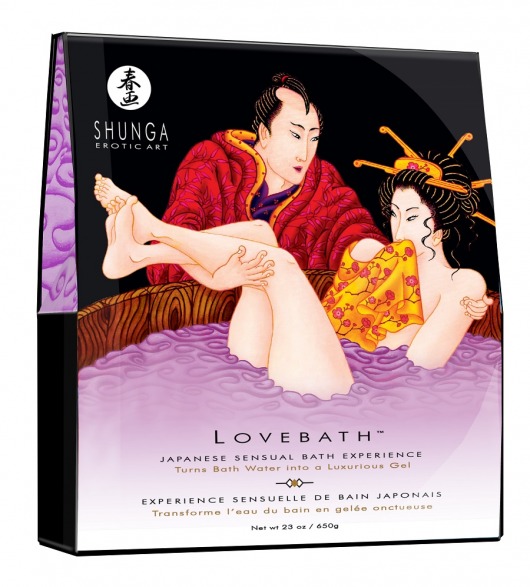 Соль для ванны Lovebath Sensual lotus, превращающая воду в гель - 650 гр. - Shunga - купить с доставкой в Северске