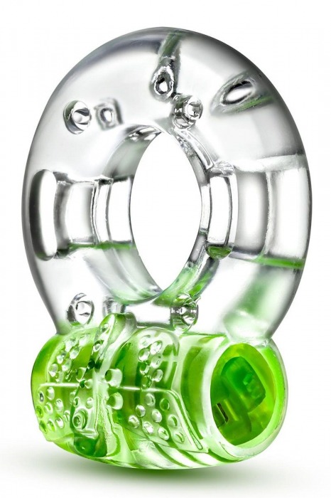 Зеленое эрекционное виброкольцо Arouser Vibrating C-Ring - Blush Novelties - в Северске купить с доставкой