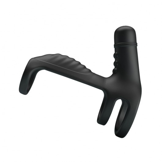 Черная вибронасадка на пенис Vibrating Penis Sling - Baile - в Северске купить с доставкой