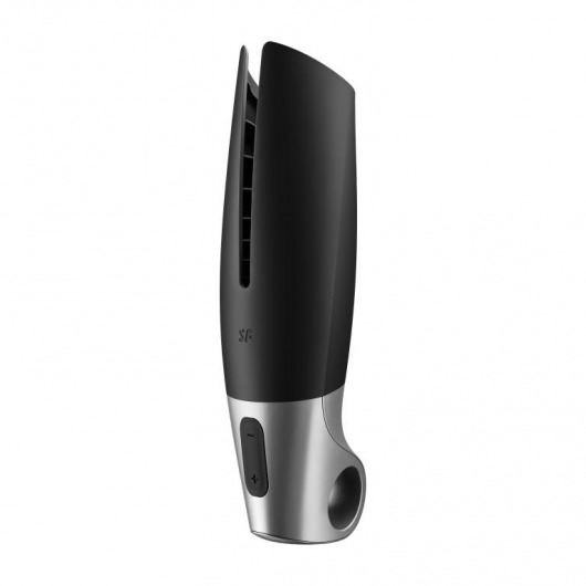 Черный мастурбатор с вибрацией Power Masturbator - Satisfyer - в Северске купить с доставкой