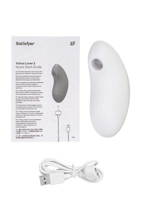 Белый вакуум-волновой вибростимулятор Vulva Lover 2 - Satisfyer