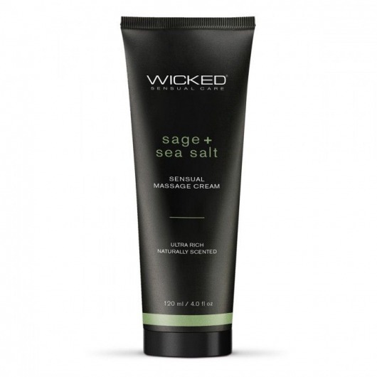 Массажный легкий крем WICKED Sage plus Sea Salt - 120 мл. - Wicked - купить с доставкой в Северске