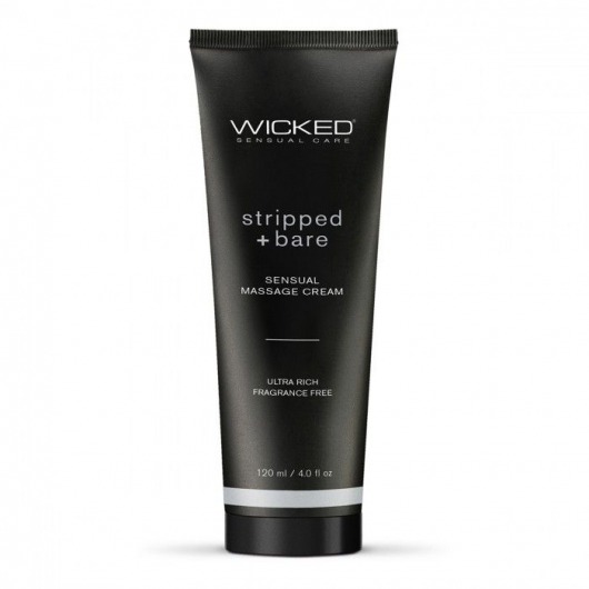 Массажный легкий крем WICKED Stripped plus Bare - 120 мл. - Wicked - купить с доставкой в Северске